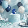 thumbnail image 3 of Goleeg Ocean-Themed Number Candles, Number 6 Blue Sparkle Birthday Candles with Fishbone and Starfish Designs, Nautical-Style Ocean-Themed Cake Decorations for Summer Beach and Pool Parties, 3 of 5