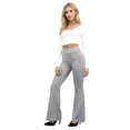 thumbnail image 3 of Womens Bootcut Dressy Pants Business Casual Work Pants with Pockets High Waist Stretchy Trousers Pull On Office Slacks Gray M, 3 of 5