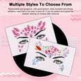 thumbnail image 4 of Glamorous Rhinestone Face Gems for Stage Makeup - Eye Decoration Stickers in Various Colors and Styles, Including Rose Red, Pink, Blue, Purple, and Mixed Options - Model SY002-5, 4 of 6