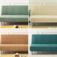 thumbnail image 5 of US Stretch Solid Color Futon Slipcover Full Or Queen Size Armless Sofa Bed Cover, 5 of 5