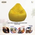 thumbnail image 4 of Ample Decor Leatherette Bean Bag Cover (No Filling), Ideal for Children and Teenagers - Yellow, 4 of 6