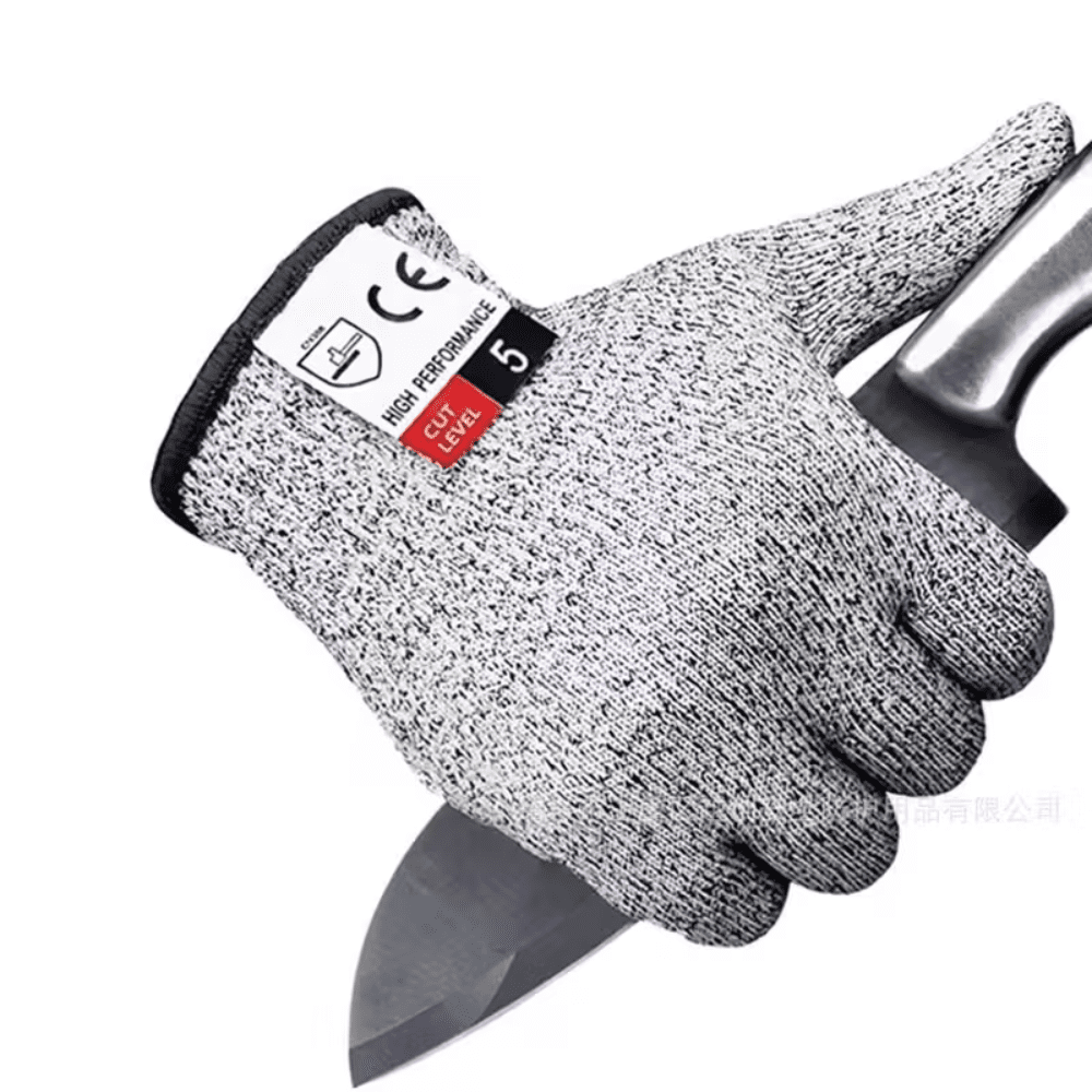 PAKNADA 12 Pairs Cut Resistant Safety Gloves Level 5 EN388 – Food Safe Kitchen Work Gloves for Cutting, Butchering, Industrial & Construction Use