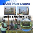 thumbnail image 3 of SkyBound 10ft Outdoor Recreational Trampoline for Kids and Adults with Enclosuure Net, Blue, 3 of 8