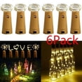 thumbnail image 1 of Paquete de 6/5/4/3/2/15 luces LED de corcho para botellas de vino, cadena de luces de alambre de cobre para decoración de bodas, festivales, fiestas y Navidad., 1 of 8