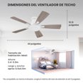 thumbnail image 4 of Ventilador de Techo Elevé Comfort M1 Blanco Perfil Bajo 5 Aspas 44 Pulgadas, 4 of 5