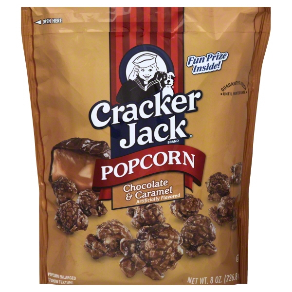 Cracker Jack Chocolate Caramel Popcorn 8 Oz Bag