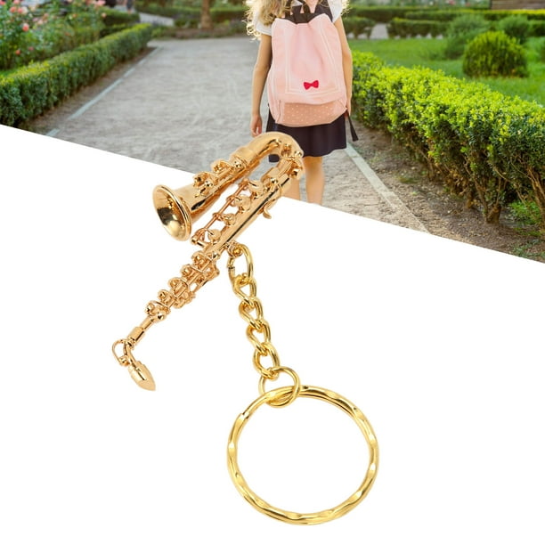 Musical Instrument Keychain Funny Simulated Saxophone Pendant Keychain For Travel