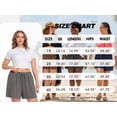 thumbnail image 5 of Cueply Women's Plus Size Shorts Casual Elastic Waist Ruffle Belted Shorts Adjustable Tie Knot Short for Women with Pockets, 5 of 6
