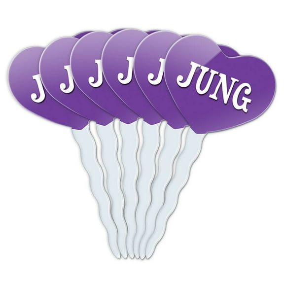 Jung Heart Love Cupcake Picks Toppers - Set of 6
