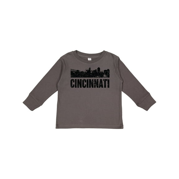 Inktastic Cincinnati Skyline Grunge Boys or Girls Long Sleeve Toddler T-Shirt