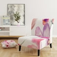 thumbnail image 3 of Designart "Seamless Pattern Of Pink Flowers" Upholstered Floral Accent Chair - Arm Chair, 3 of 5