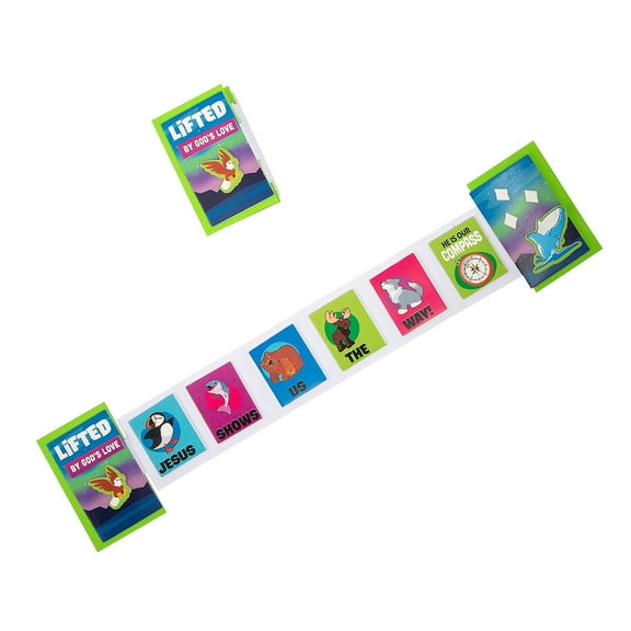 Fun Express 16 1/2" x 3 1/2" Great North Sequencing VBS Foam Craft Kit - Makes 12, Vacation Bible School Supplies