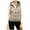 #0058-Beige, variant on Uootdi Women's Lightweight Down Vest Puffer Sleeveless Jacket Stand Collar Zipper Warm Winter Outerwear with Pockets