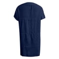 thumbnail image 6 of OSOLU Solid Color Women Summer Beach Dress V-Neck Loose Tiered Cover Up With Pockets Casual Vacation Dresses For Pool Holidays Classic Sundress Flowy Vacation Dress, 6 of 6