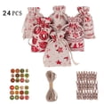 thumbnail image 3 of Bolsas de calendario de adviento de Navidad, arpillera colgante de 24 días, bolsa de regalo de dulces, decoración de Cuenta atrás con pegatinas de números, 3 of 4