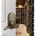 thumbnail image 7 of Keyless Entry Lever Handle Door Lock with Electronic Digital Keypad Antique Brass, 7 of 7