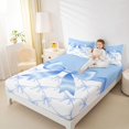 thumbnail image 4 of jejeloiu Lovely Bow Tie Full Size Sheets,Blue Cartoon Bowknot Bed Sheets For Girls 4pcs, 4 of 7