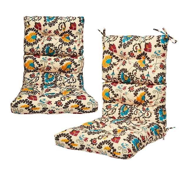 2 pack High Back Chair Cushion Sofa Chair Cushion with Ties, Thick seat