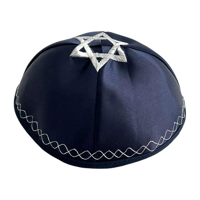Gorro Yamaka ligero con bordado para uso diario, celebraciones y uso informal. Marina de guerra
