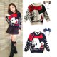 thumbnail image 2 of Mickey Minnie Niñas Suéteres Grueso Cálido Otoño Invierno Tejido Niños Tops Ropa Niños Casual O-cuello Manga larga Niños Pullover140 Gao Jinjia LED, 2 of 2