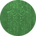 thumbnail image 1 of Ahgly Company Indoor Round Oriental Emerald Green Industrial Area Rugs, 4' Round, 1 of 4
