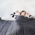 thumbnail image 3 of Kasentex  Cotton Quilted Weighted Blanket Contemporary - Glass Beads Filling Light Grey Twin 15lb, 3 of 5