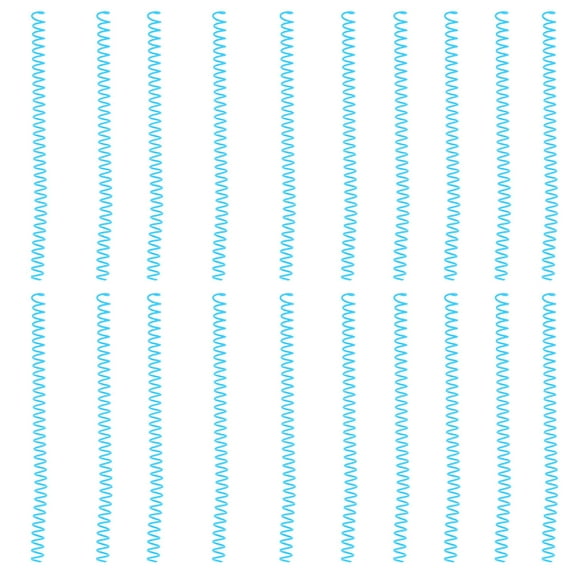 Plastic Spiral Binding Spines, Spiral Binding Coils 0.43in Inner Diameter For Work Blue
