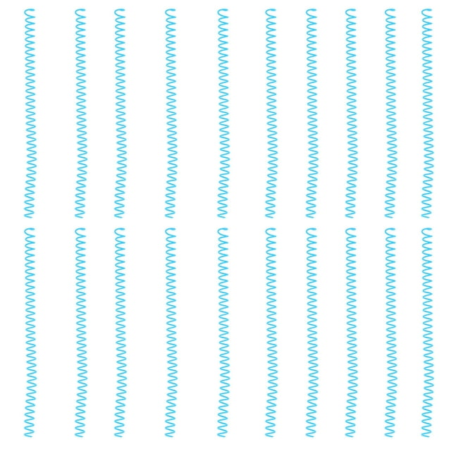 Plastic Spiral Binding Spines, Spiral Binding Coils 0.43in Inner Diameter For Work Blue