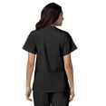 thumbnail image 3 of Adar Universal Women's Scrub Set – Snap Front Scrub Top and Multi Pocket Scrub Pants - 906 - Black - XS, 3 of 7