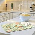 thumbnail image 6 of Yayeee Dish Drying Mat for Kitchen Counter Ultra Absorbent Easy Clean Pad 18x16", Green Floral Pattern, 6 of 7