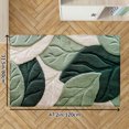 thumbnail image 2 of Green Leaf Pattern Print Design Soft Small Velvet Area Rugs Non Slip Indoor Floor Carpet for Living Room Bedroom Decor, 2 of 5