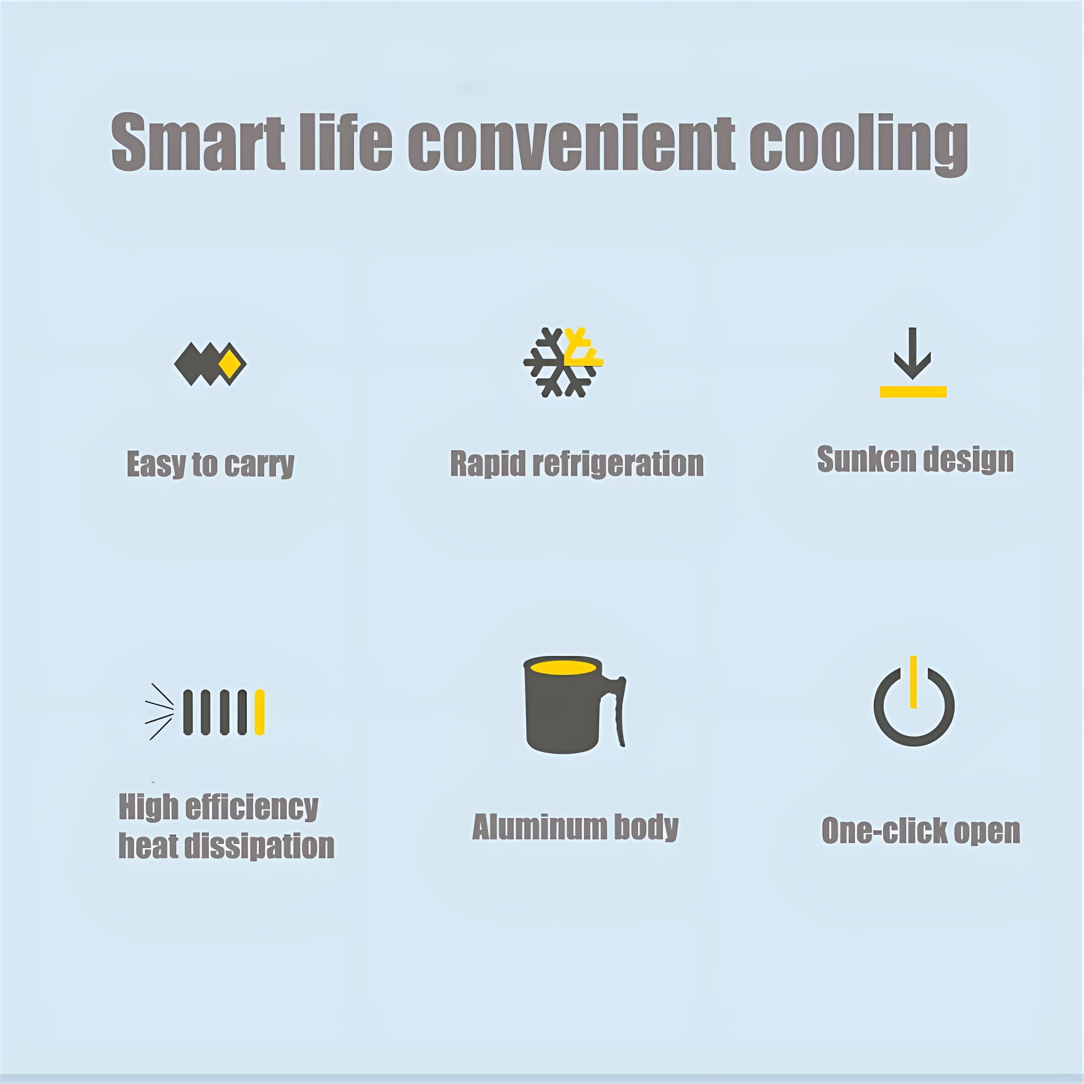 HIBIBUD 2026 New Quick Cooling Cup,Rapid Drink Water Cooler,Portable Small Coolers,Summer Beverage Cooler,Travel Beverage Chiller Can Cooler,Mini Fridge Kettle Electric Drink Chiller