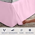 thumbnail image 3 of SGI bedding 15 inch Drop Bed Skirt Queen Size Platform Style, Classic Tailored Look, Elegant Pleated Style Dust Ruffle, Split Corners, Wrinkle Resistant Microfiber - Pink, 3 of 8