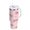 Pink Plaid Bow, variant on 40 oz Tumbler With Handle Stainless Steel Insulated Tumbler With Lid for Car Cup Holder Butterfly Knot Decoration