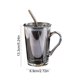 thumbnail image 3 of Vaso de agua de vidrio con asa y tapa | Vaso térmico con pajita | Vaso de 710 ml para bebidas frías y calientes | Taza para café y té en casa o en la oficina, 3 of 7