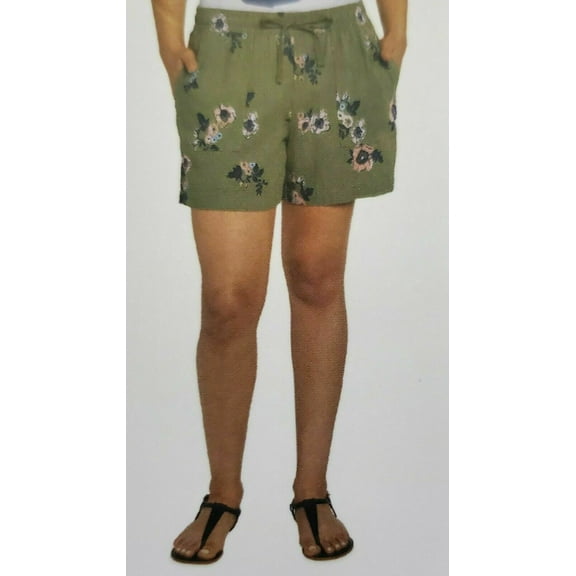Nautica Ladies' Linen Blend Pull-On Short, Urban Camo XXL