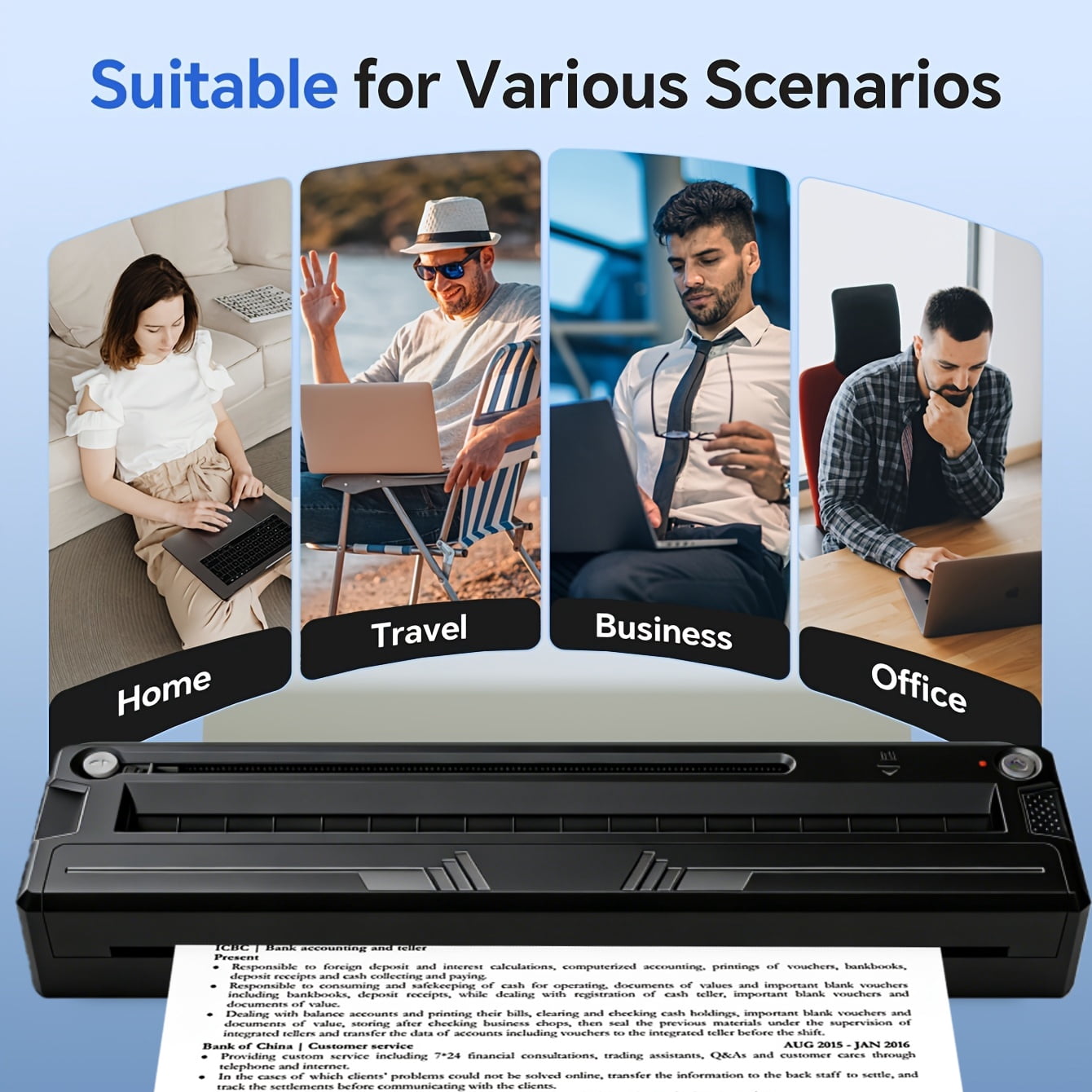 Printer, Including 6 Transfer Papers and 6 Thermal Papers