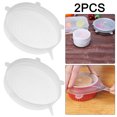 thumbnail image 1 of Tapas Silicona Elásticas Reutilizables Resistentes Al Calor Cubierta para Cuenco Envolver Alimentos (21cm) 2 Uds., 1 of 4