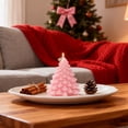 thumbnail image 2 of Scented Christmas Tree Candles, 3.7 Inch Large Holiday Aromatherapy Candle with Cedar Fragrance, Long Burning Soy Wax for Home Table Decor, Party, and Winter Decorations, 2 of 5