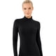 thumbnail image 5 of Camisas de entrenamiento de manga larga para mujer con sujetador incorporado, camisetas cortas deportivas ajustadas para correr - Negro,,M,:;:;, 5 of 6