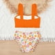 thumbnail image 4 of Niñas Dos Piezas Trajes de Baño Tamaño 10-12 Floral Impresión Traje de Baño Conjunto, Dos Piezas Conjunto Pantalones Cortos Estilo Niños Ropa de Playa de Verano para la Fiesta de la Piscina, 4 of 7