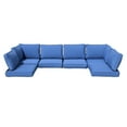 thumbnail image 6 of FKSLIFE Patio Furniture Replacement Cushions Outdoor Sectional Ratten Conversation Set Water-Resistant Sofa Cushions Liner and Cover Blue 14 Piece, 6 of 7