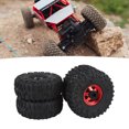 thumbnail image 4 of 4PCS RC Wheel Crawler Tire Set, Robust Rubber Tires and Metal Hubs, Excellent Grip, Shock Absorption, Easy to Install, Compatible with Redcat, Axial SCX10, D90, Hpi, 4 of 7