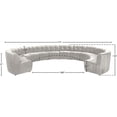 thumbnail image 7 of Meridian Furniture Limitless Cream Velvet Modular 12 Piece Sectional, 7 of 7
