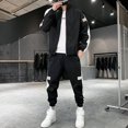 thumbnail image 1 of Traje casual de primavera, traje deportivo juvenil de dos piezas de talla grande estilo coreano, de moda, 1 of 6