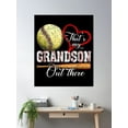 thumbnail image 2 of That'S My Grandson Out There Baseball Grandma Mother'S Day Poster Wall Art, Modern Wall Decor For Living Room Bedroom, 24x36 UNFRAMED, 2 of 3