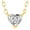 10K Yellow Gold, variant on Fine Jewelry 925 Sterling Silver Lab Grown Diamond Solitaire Heart Pendant with Silver Cable Chain Necklace for Women (1/5 cttw, D-F Color, VS Clarity) 18"