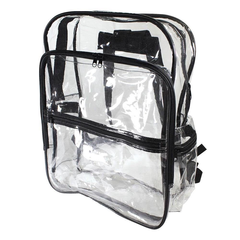 Casaba - Clear Transparent School Book Bag Security Safety Backpack ...