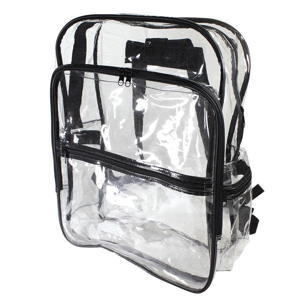 Casaba Clear Transparent School Book Bag Security Safety Backpack