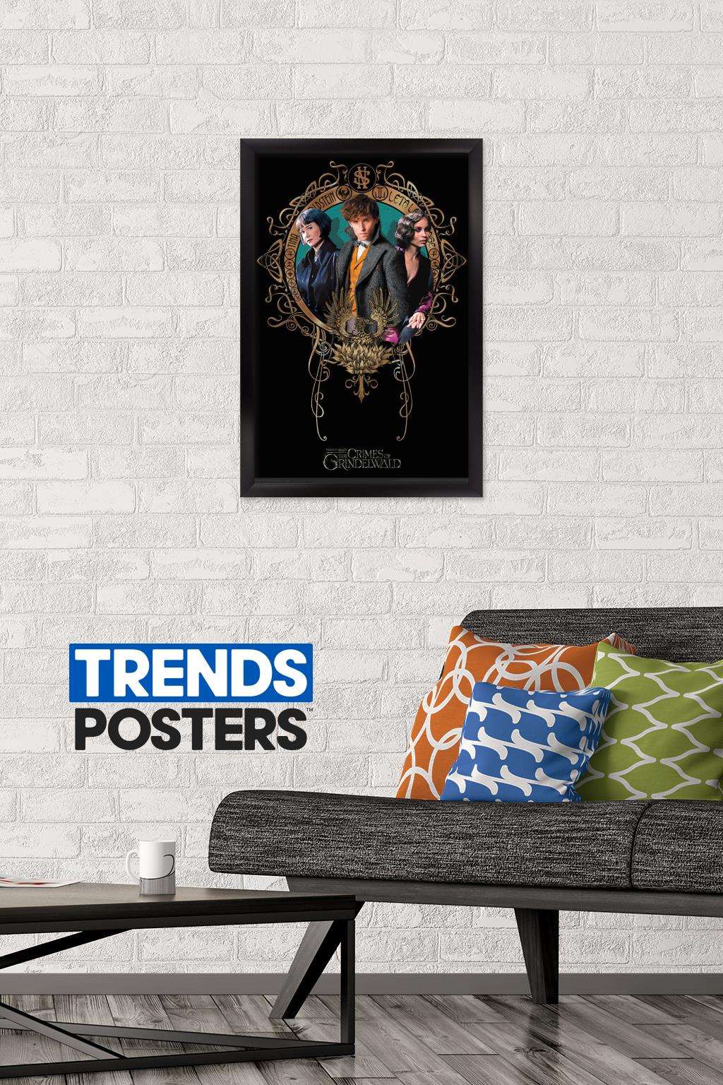 Fantastic Beasts: Crimes Of Grindelwald - Trio Wall Poster, 14.725" x 22.375", Framed